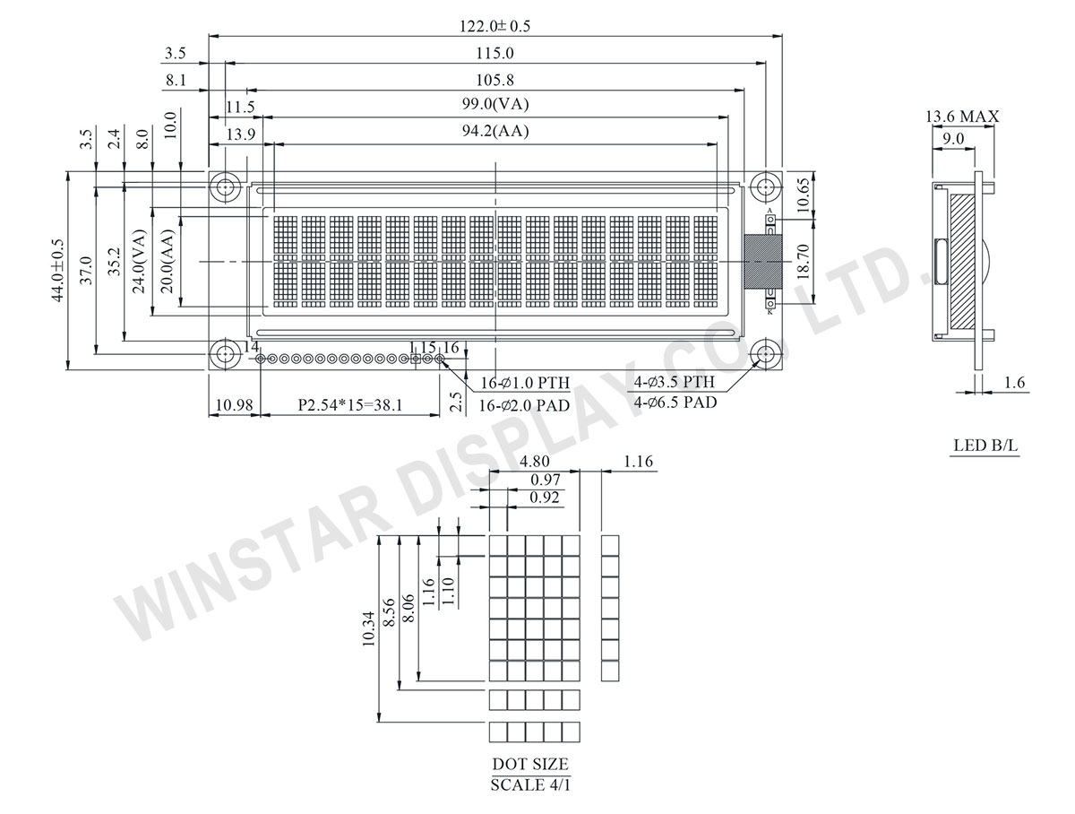 Plan WH1602L1