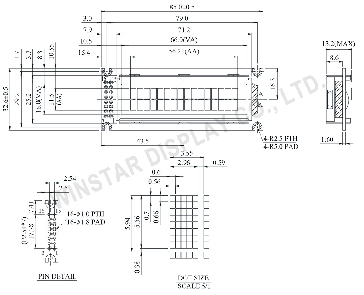 Plan WH1602M