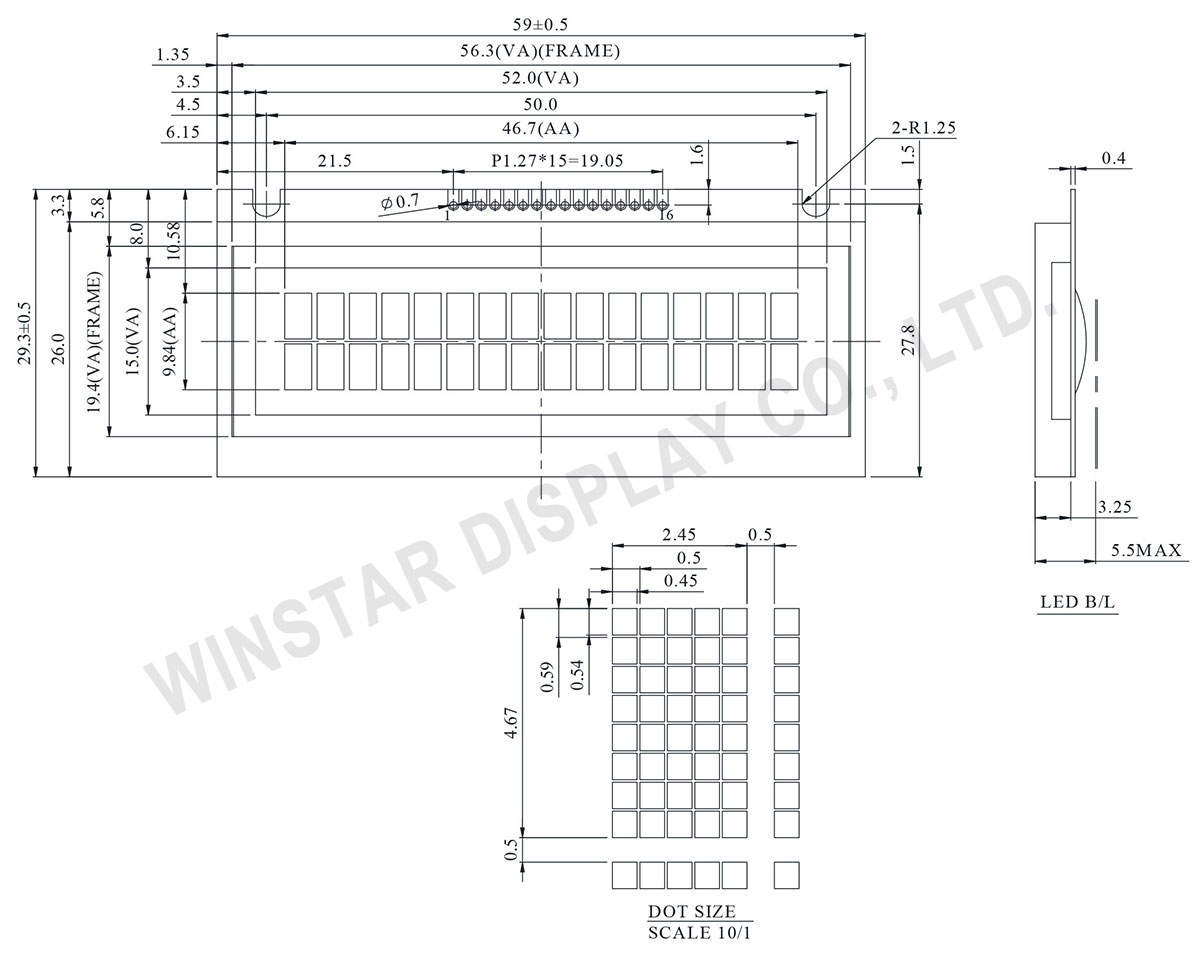 Plan WH1602S